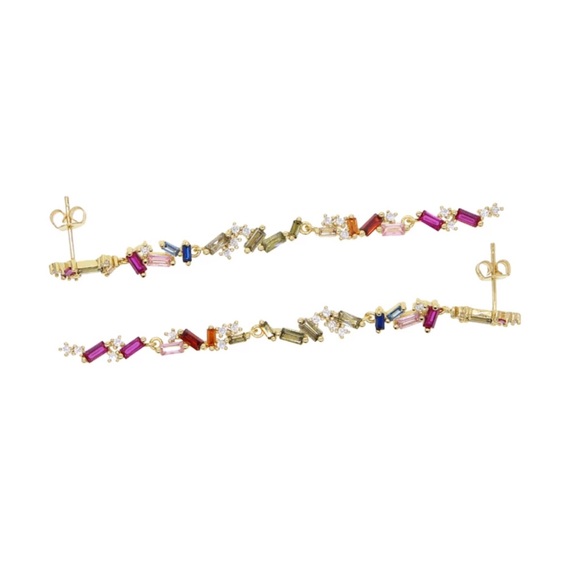 The ANTOYAH Austrian Crystals Long Earrings - Picture 2 of 3